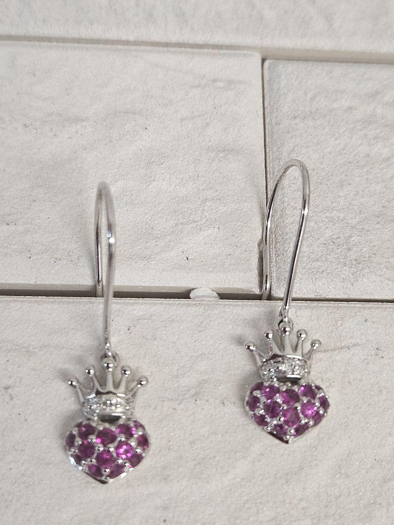 ⭐笠原ますみさんデザイン ピアス ルビー&ダイヤ 計0.48ct