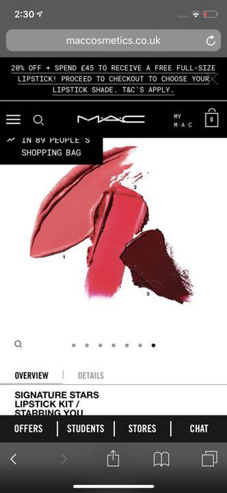 MAC2019Signature stars lipstick kit限定値下げ