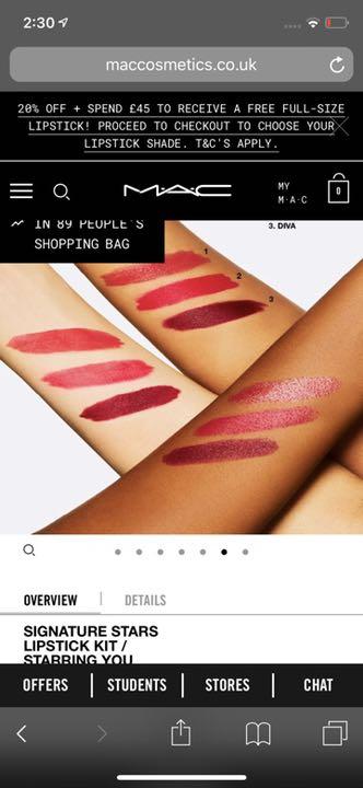 MAC2019Signature stars lipstick kit限定値下げ