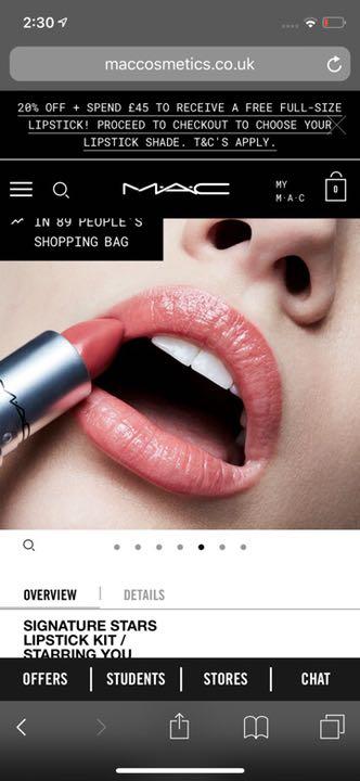 MAC2019Signature stars lipstick kit限定値下げ