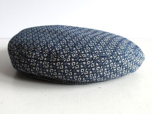 美品 KENZO 幾何学柄 コットンツイード キャスケット 57cm 日本製