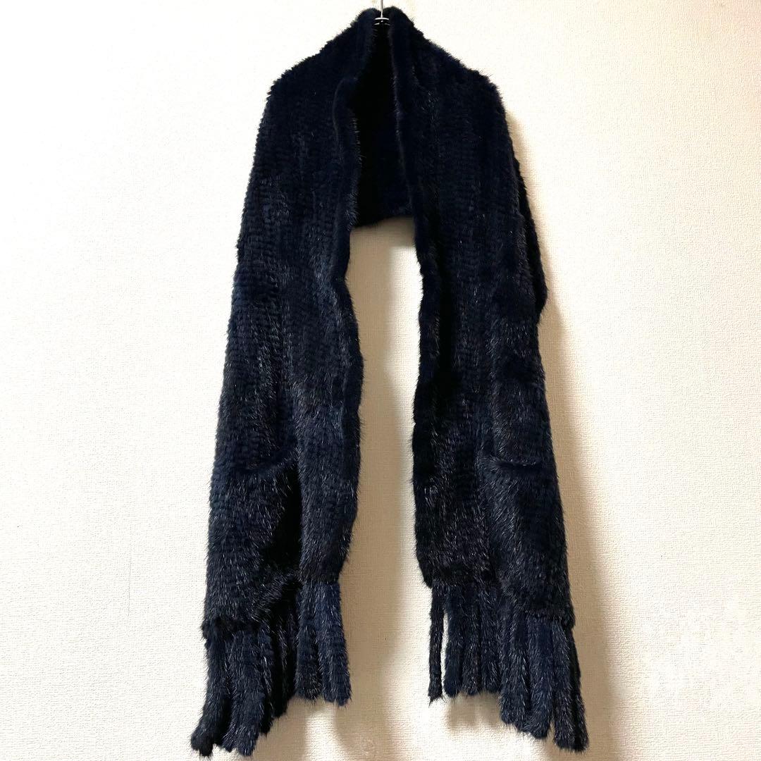 mink Fur gimmick shawl Stall ミンク goa lgbLE CIEL BLEU