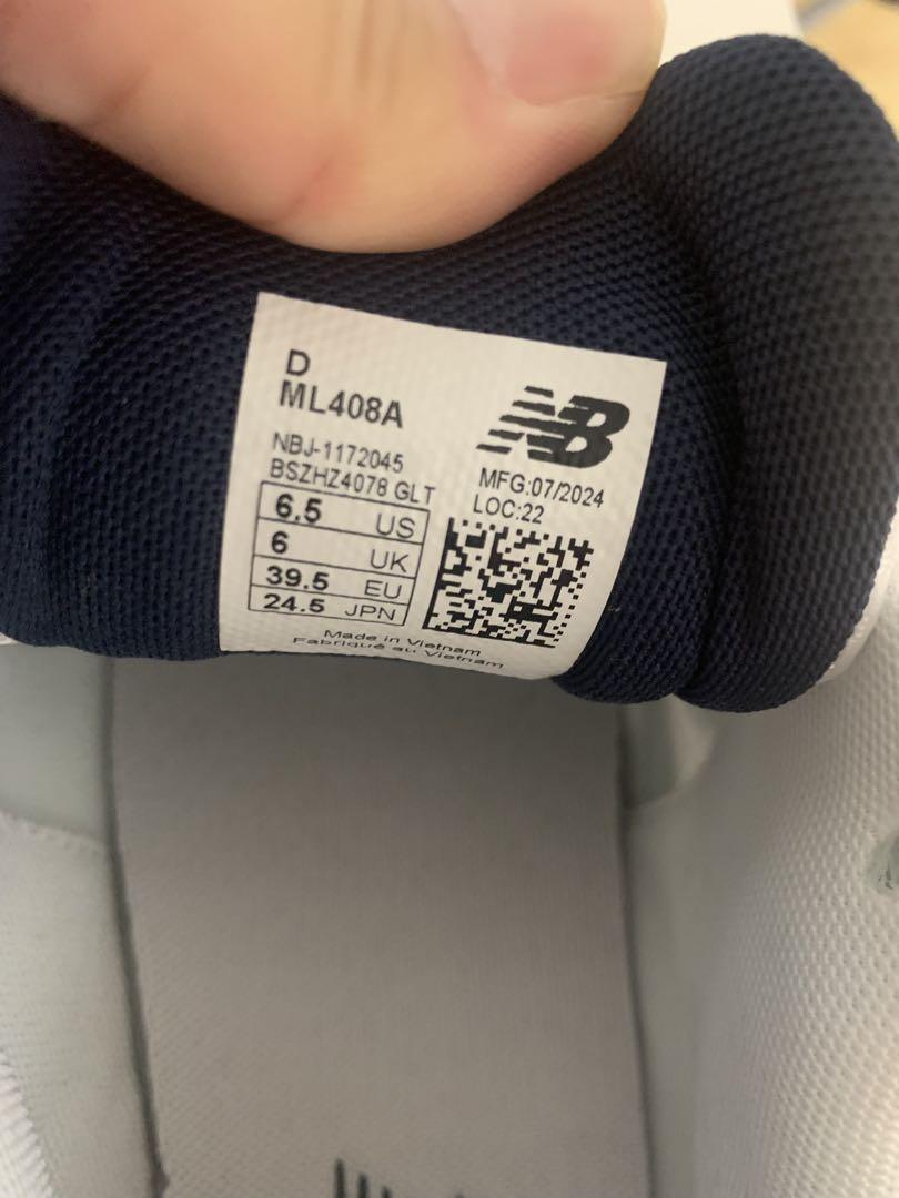 美品 New Balance 408 白 スニーカー 24.5cm レディース