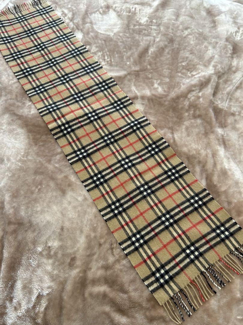 BURBERRYバーバリー ノバチェックカシミヤマフラーストールショールスカーフ