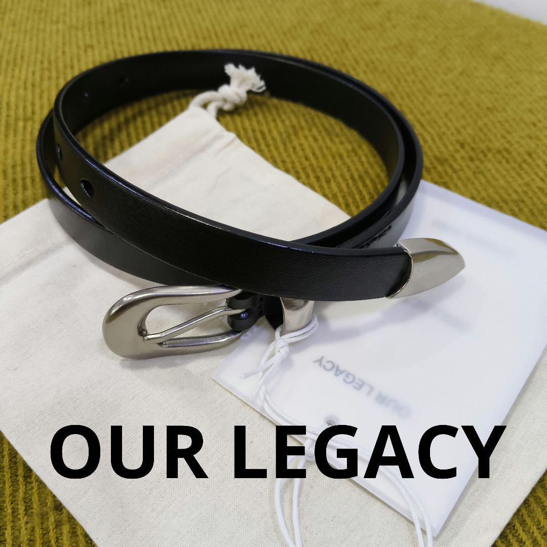 OUR LEGACY BELT 2CM /BLACK LEATHER 80CMオンライン ショッ