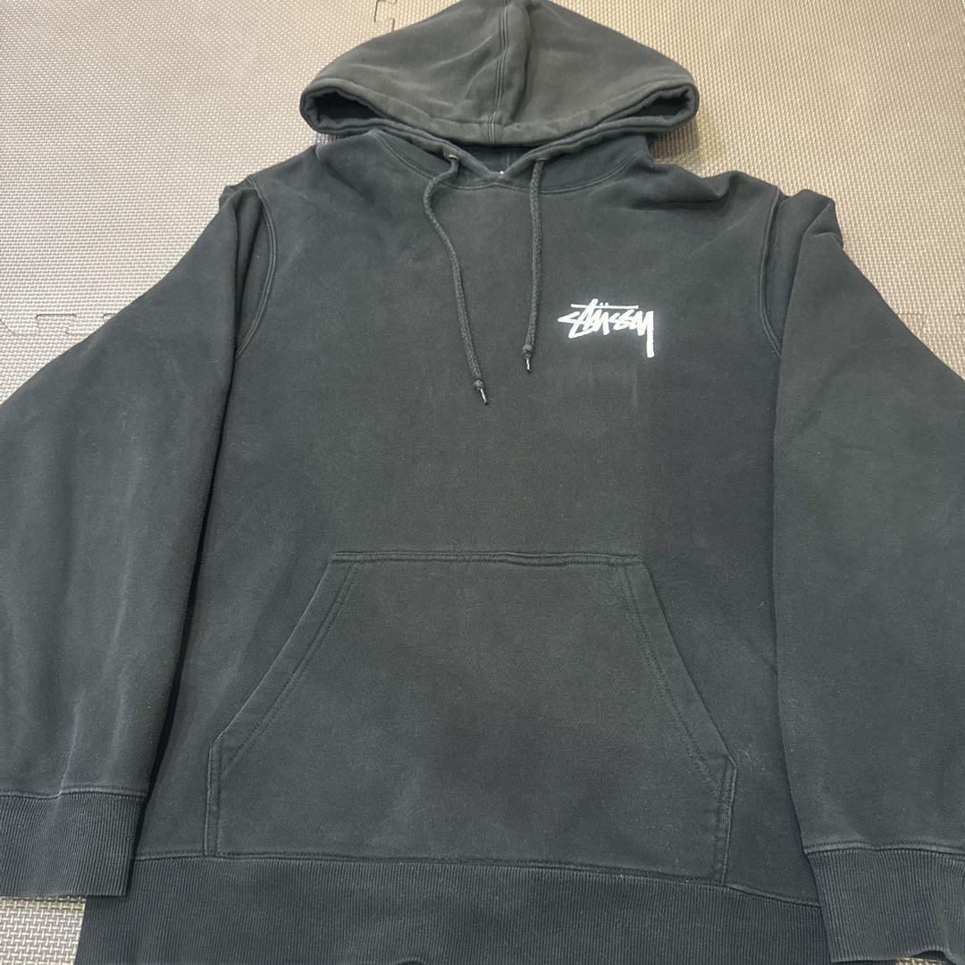 Stüssy ブラック パーカー Mサイズ PEACE AND LOVE