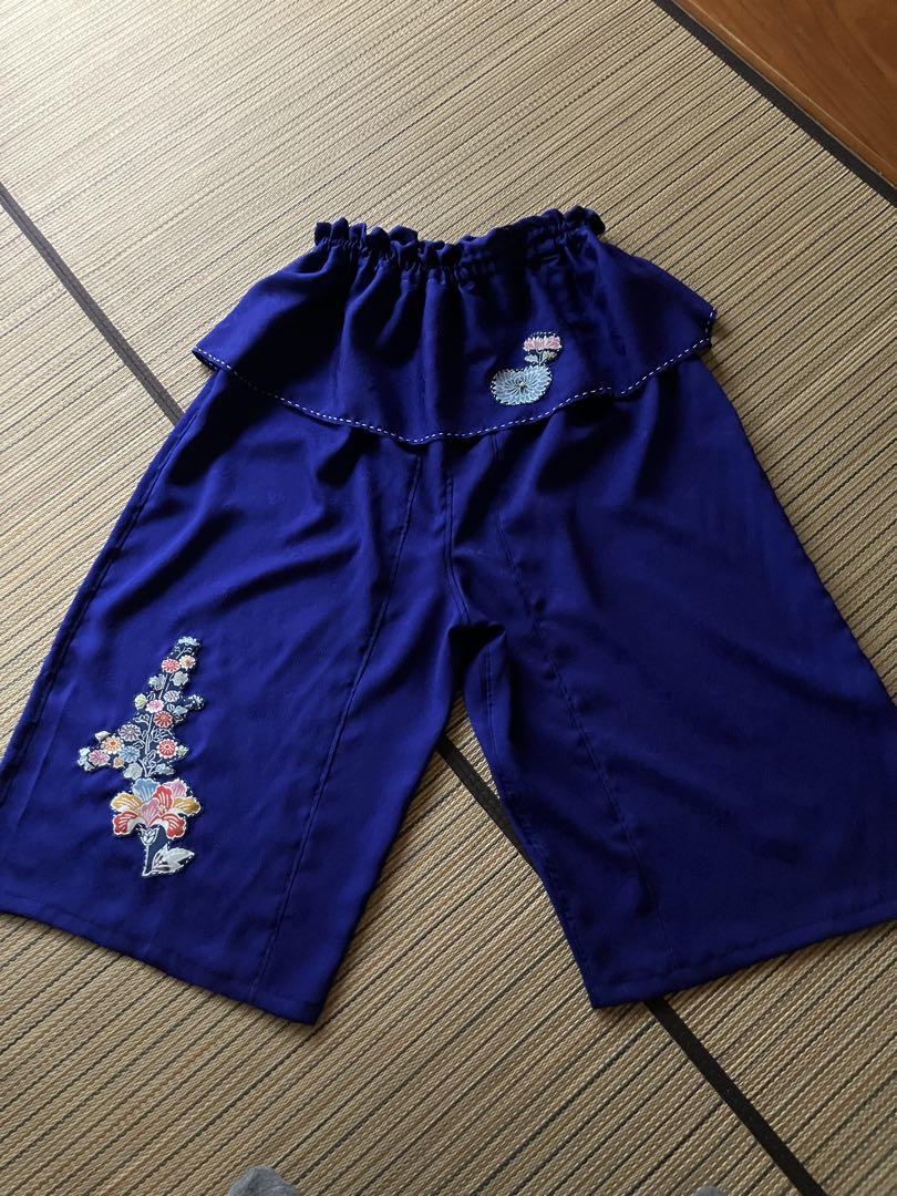正絹反物　スカートパンツ