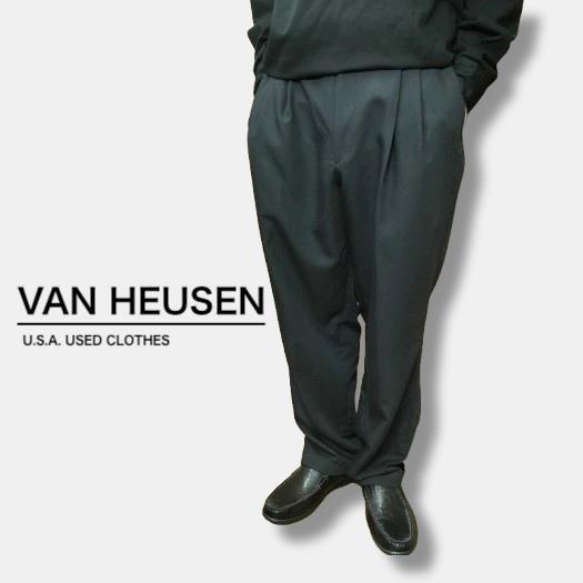 ★美シルエット★良品◎VAN HEUSEN 2タックトラウザー SL1-635