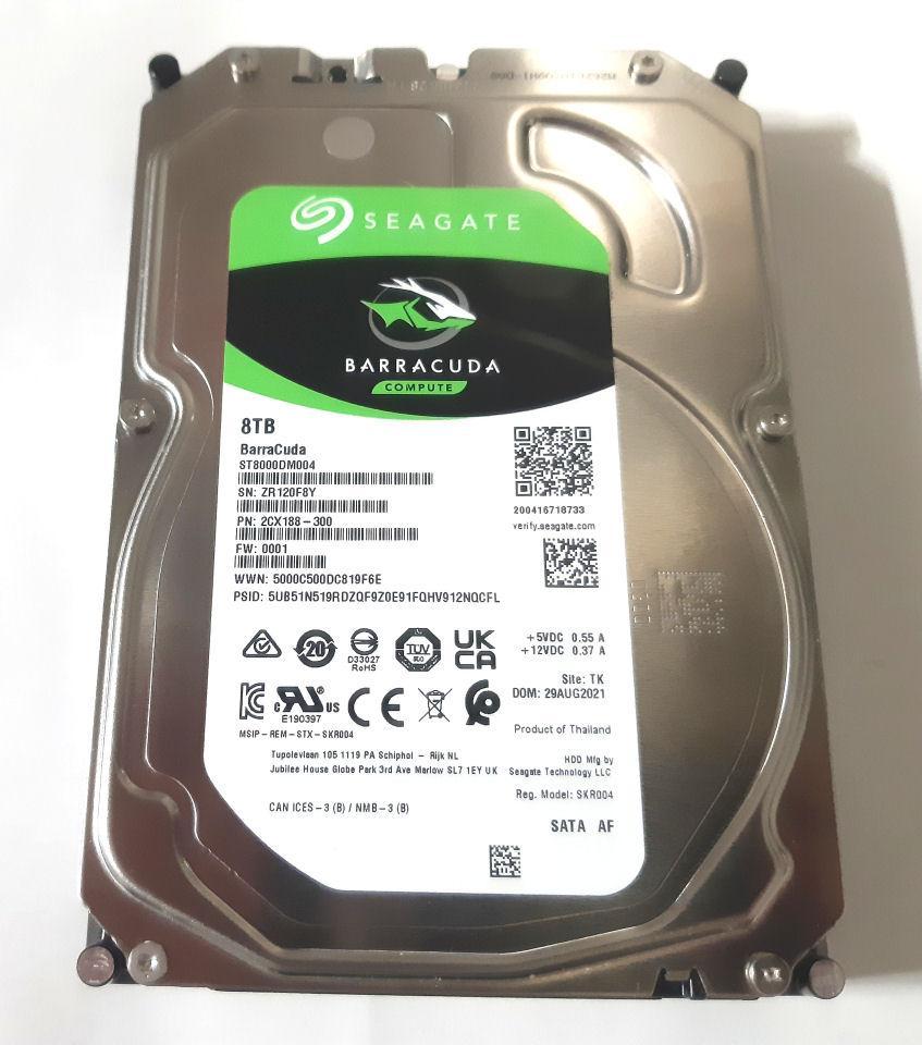 Seagate　ST8000DM004　8TB　3.5インチ　2台セット　中古