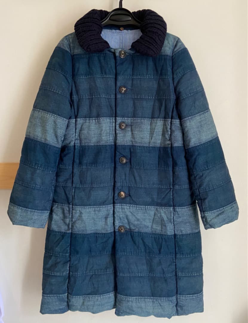 45R パッチワークダウンコート インディゴM 45R