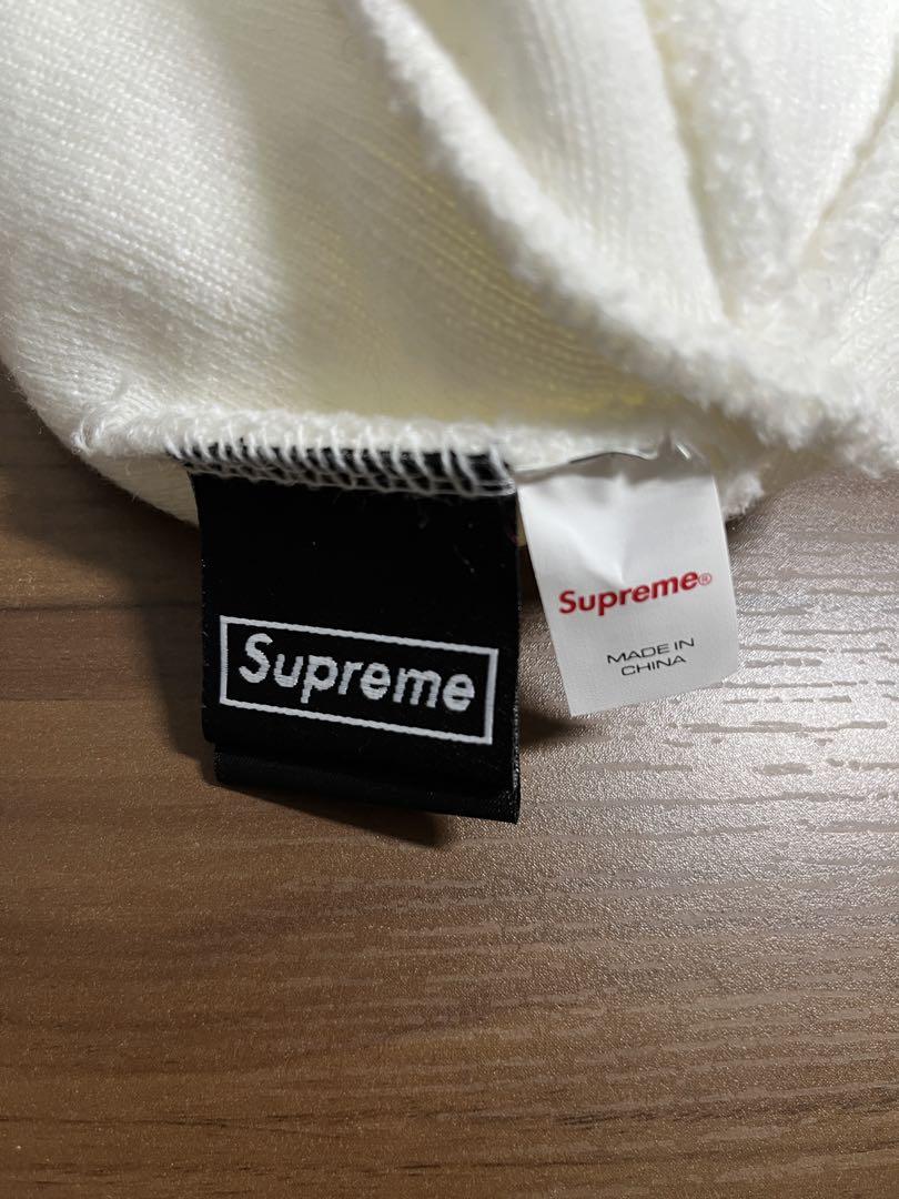 Supreme ボックスロゴニット帽 ホワイト