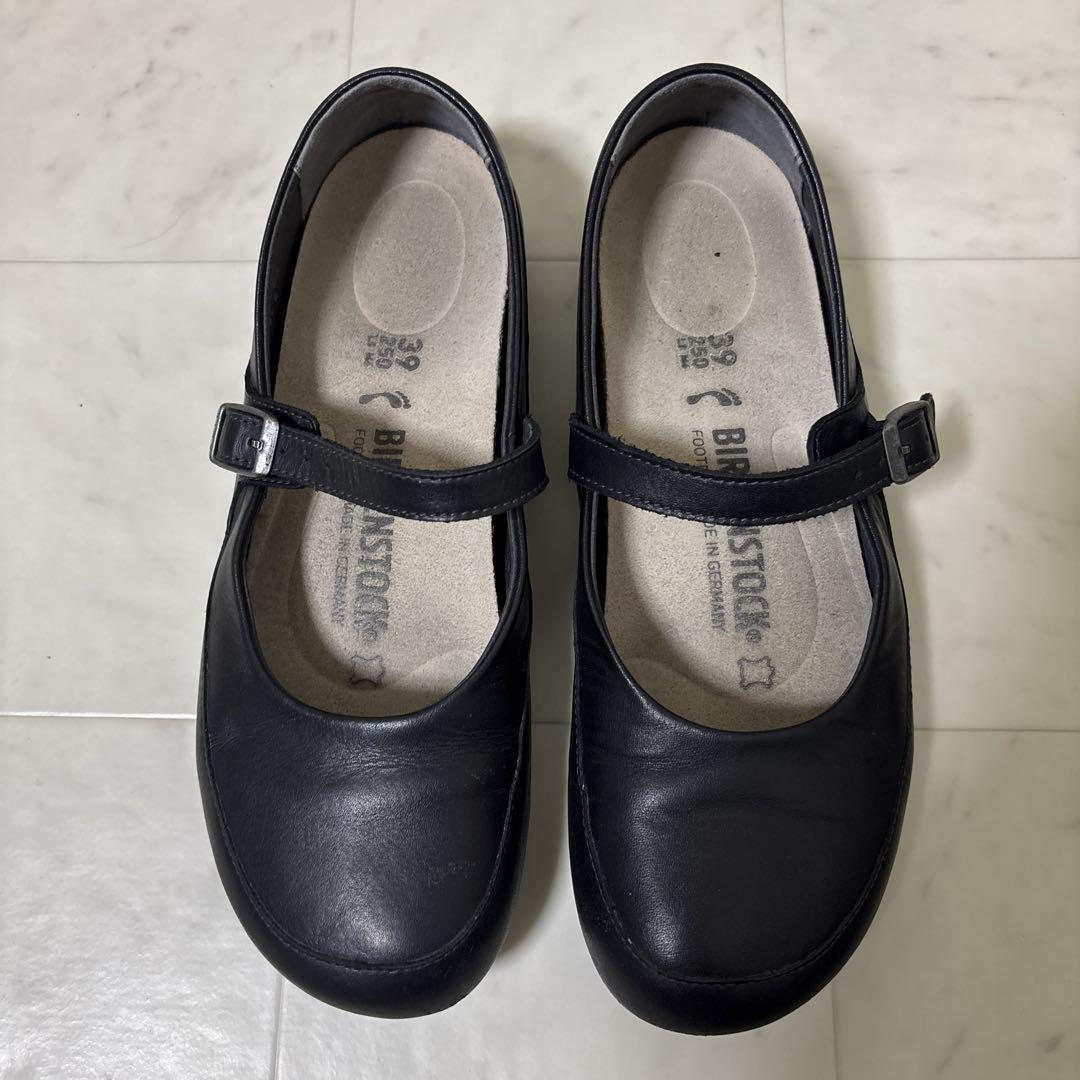 高評価なギフト BIRKENSTOCK☆LISMORE レザーワンストラップシューズ ブラック 靴