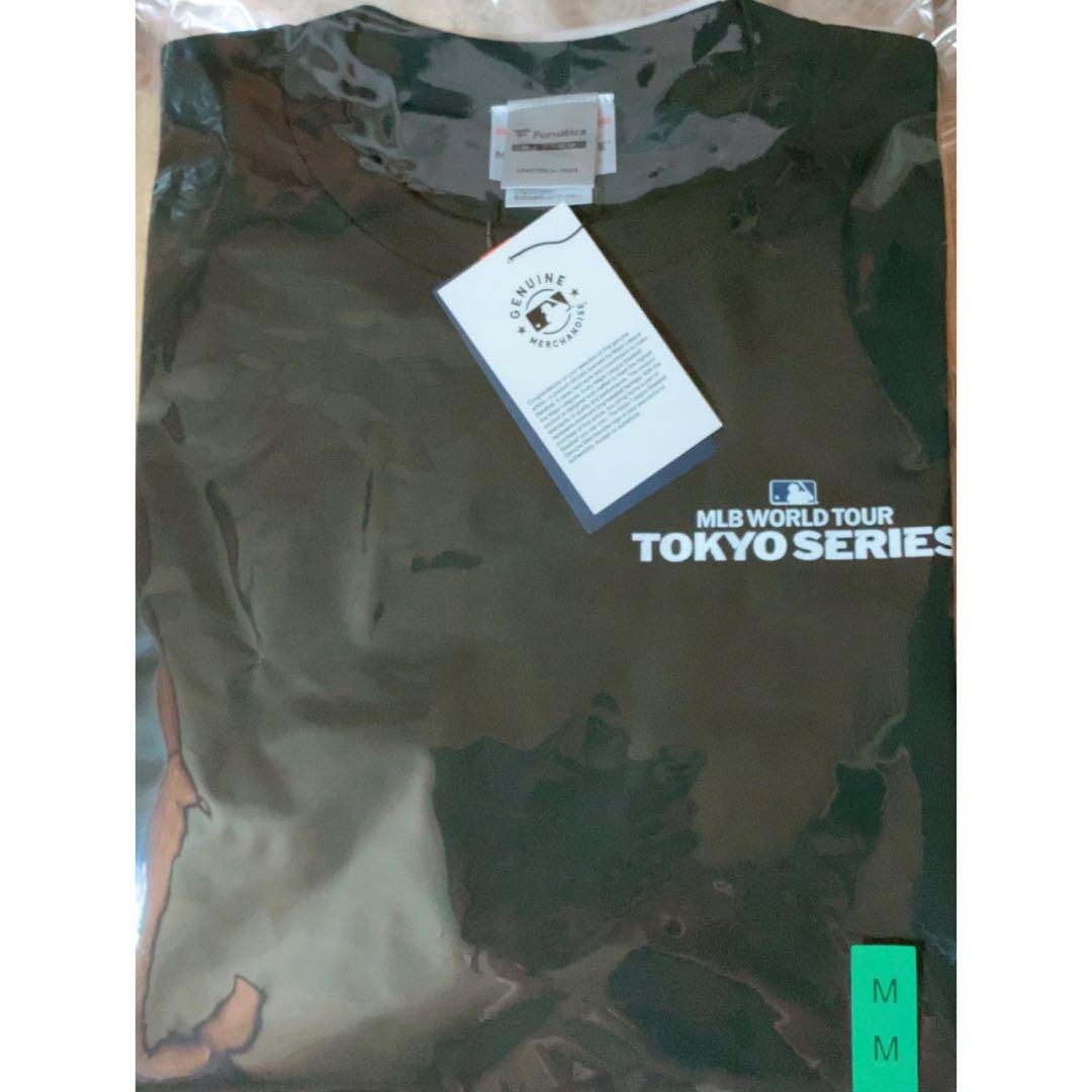 MLB 東京シリーズ Tシャツ ドジャース カブス ブラック 黒 Mサイズ