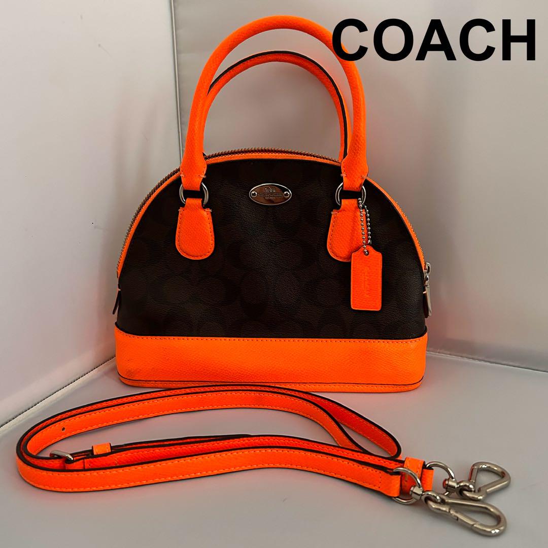 COACH】コーチ コーティングキャンバス レザー シグネチャー