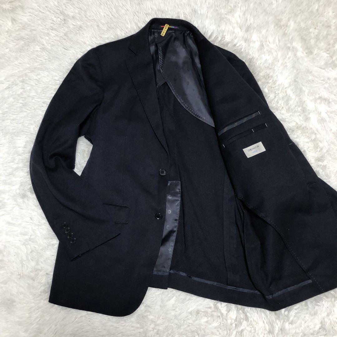 【カシミヤ混✨大きいサイズ XL】オリヒカ テーラードジャケット ネイビー 美品