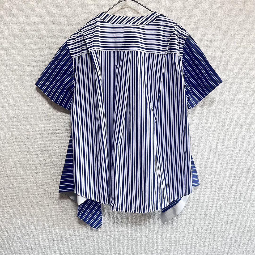 美品　sacai 2020ss ストライプ　フレア　変形　トップス　 サカイ 美品 sacai 2020ss ストライプ フレア 変形 トップス サカイ