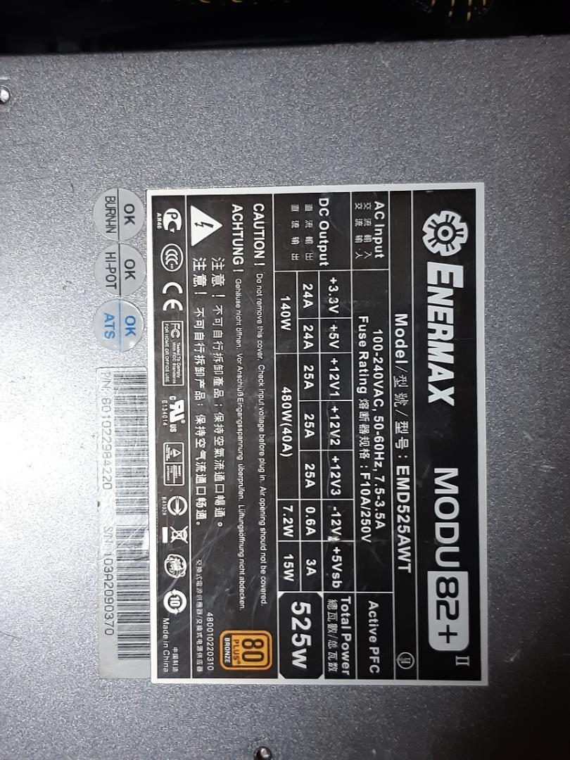 自作PC　RYZEN5 1500X・8GB・256GB・HD6670