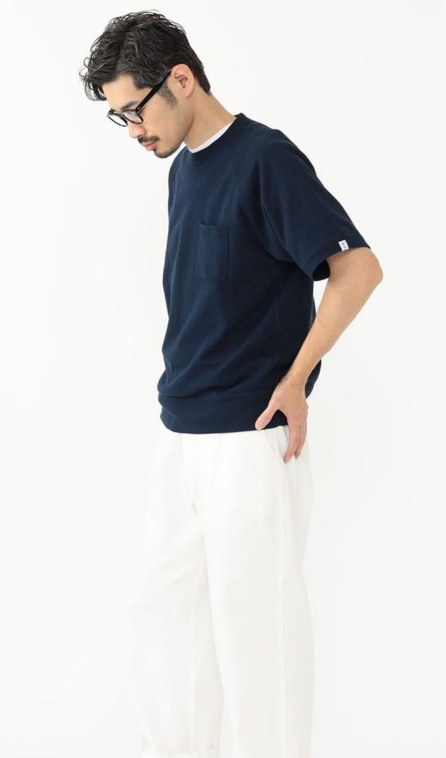 極美品✨BEAMS PLUS LOOPWHEELER 半袖スウェットネイビーXL