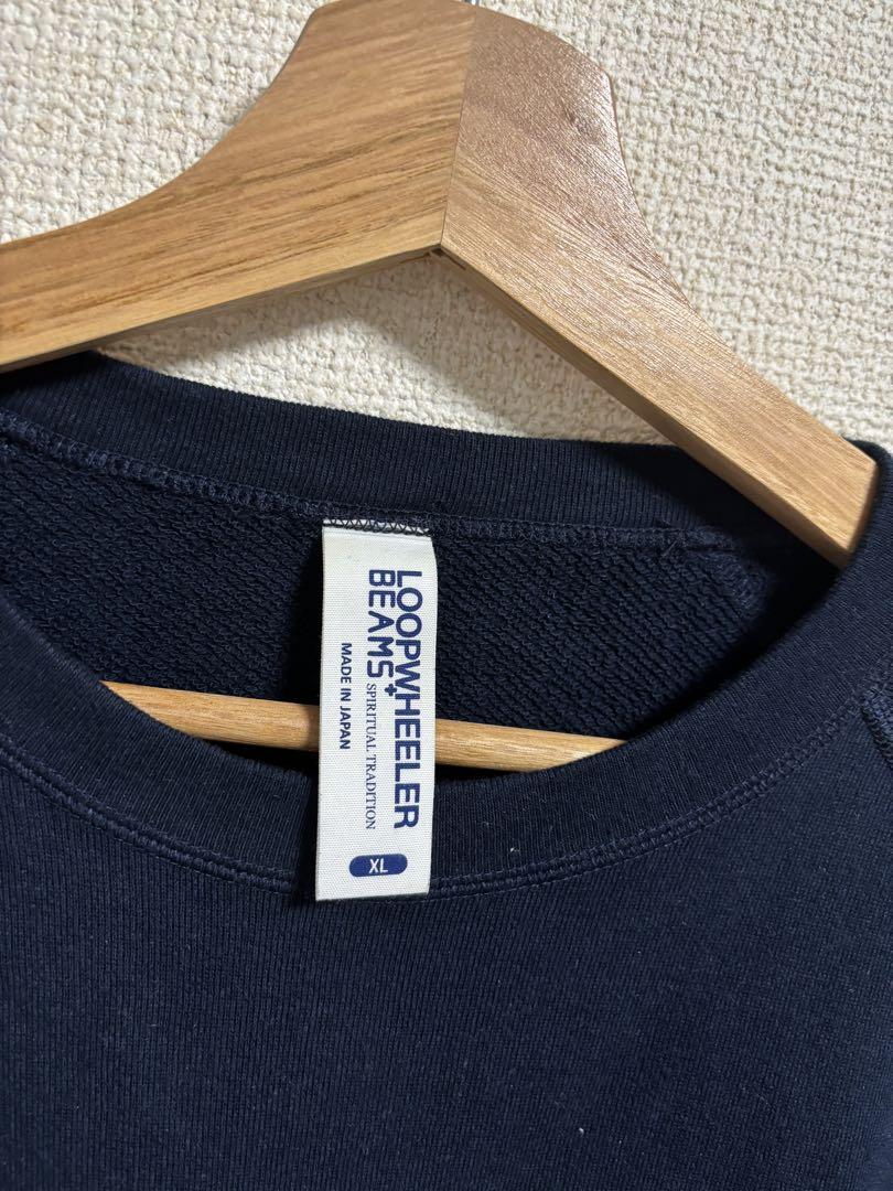 極美品✨BEAMS PLUS LOOPWHEELER 半袖スウェットネイビーXL