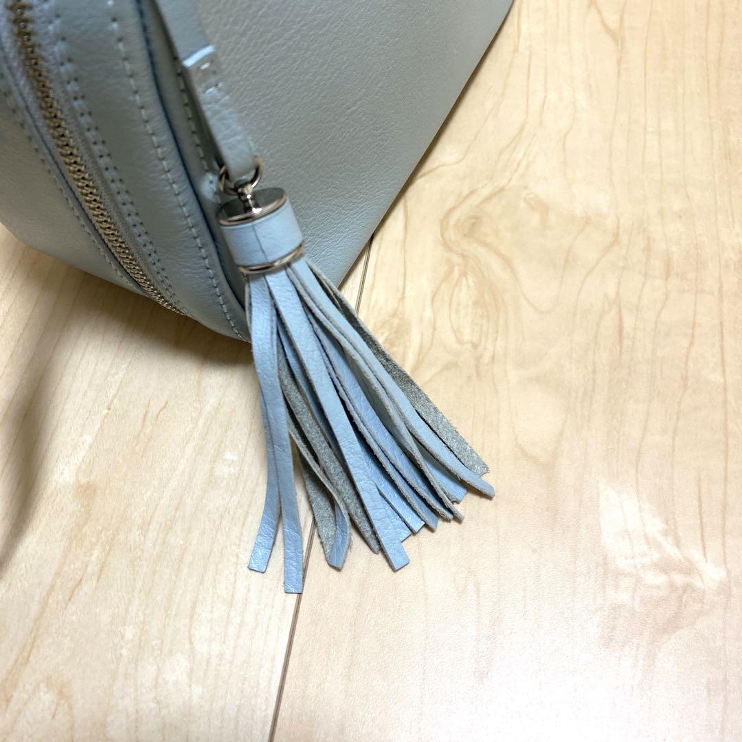 土屋鞄 クラルテ スウィングミニショルダー アイスブルー美品