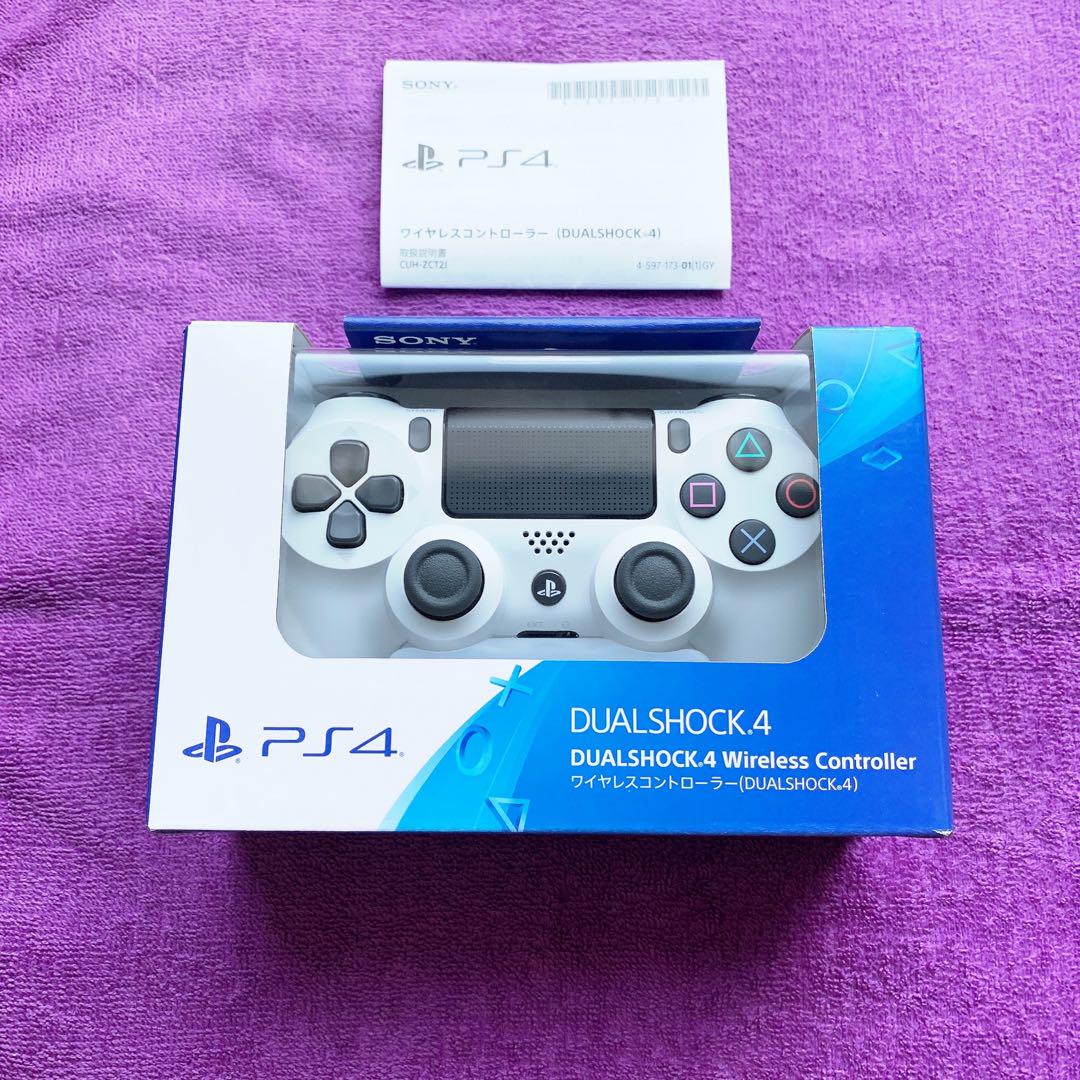 PS4 コントローラー 純正 グレイシャーホワイト F03-j 【未使用に近い】