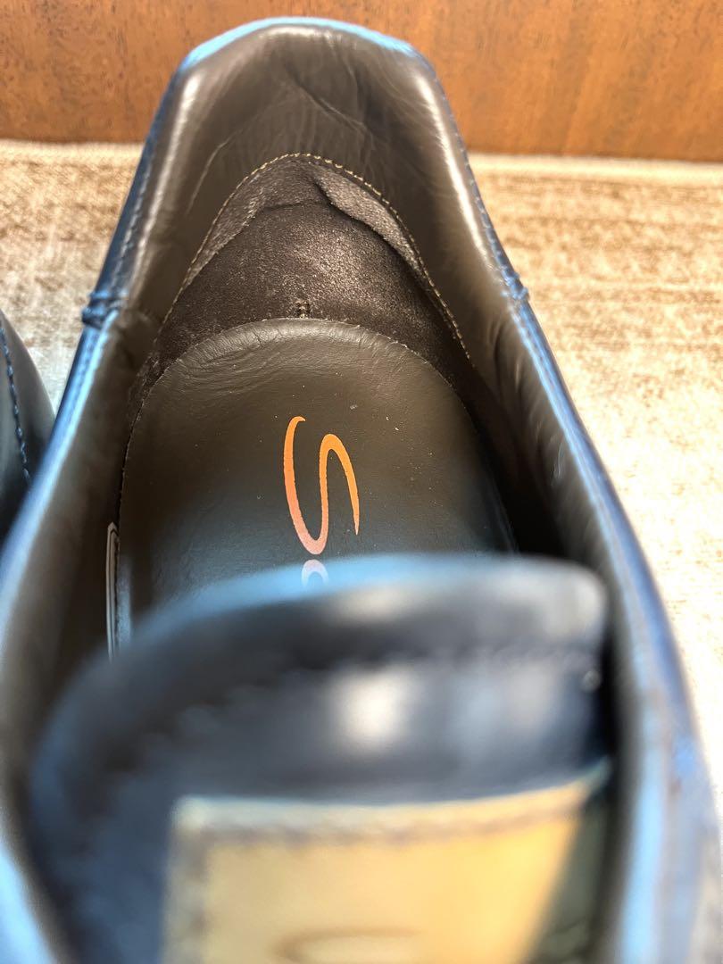 【極美品】Santoni レザーシューズ　UK7.5 ダークネイビー