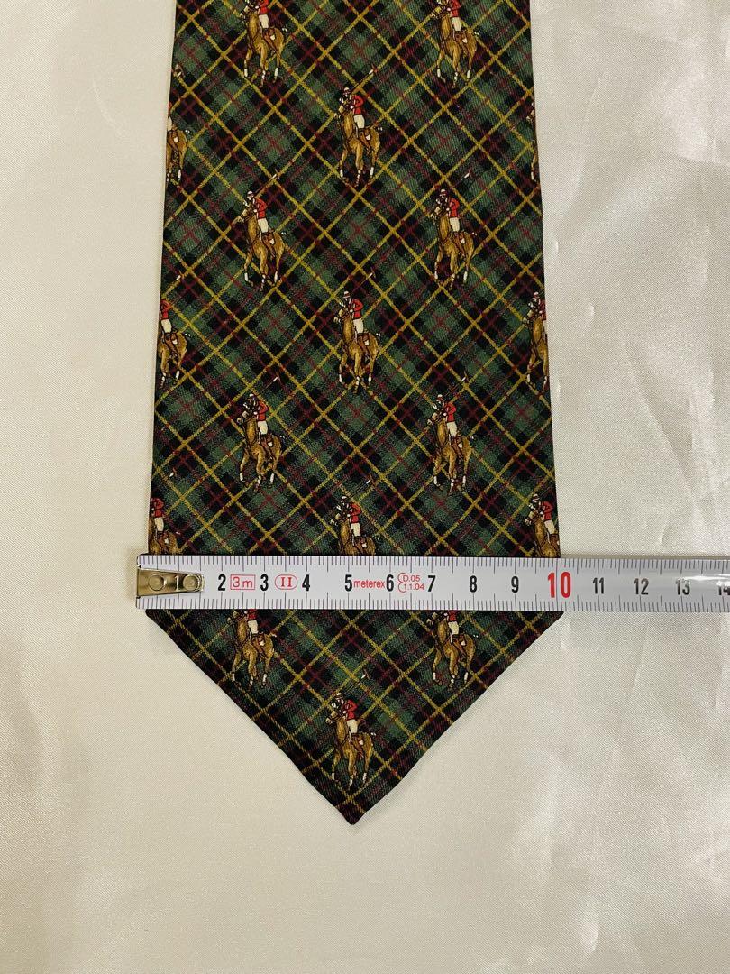 ヴィンテージ　Ralph Lauren 緑のチェック柄ネクタイ