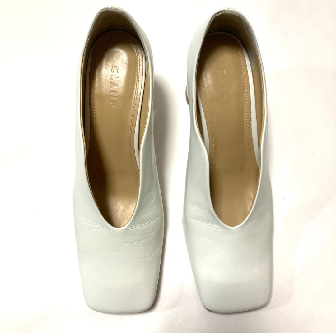 クラネ CLANE スクエアトゥ 黒 パンプス 37 CLANE（クラネ）の「WEDGE SOLE SQUARE PUMPS（パンプス）」 - WEAR
