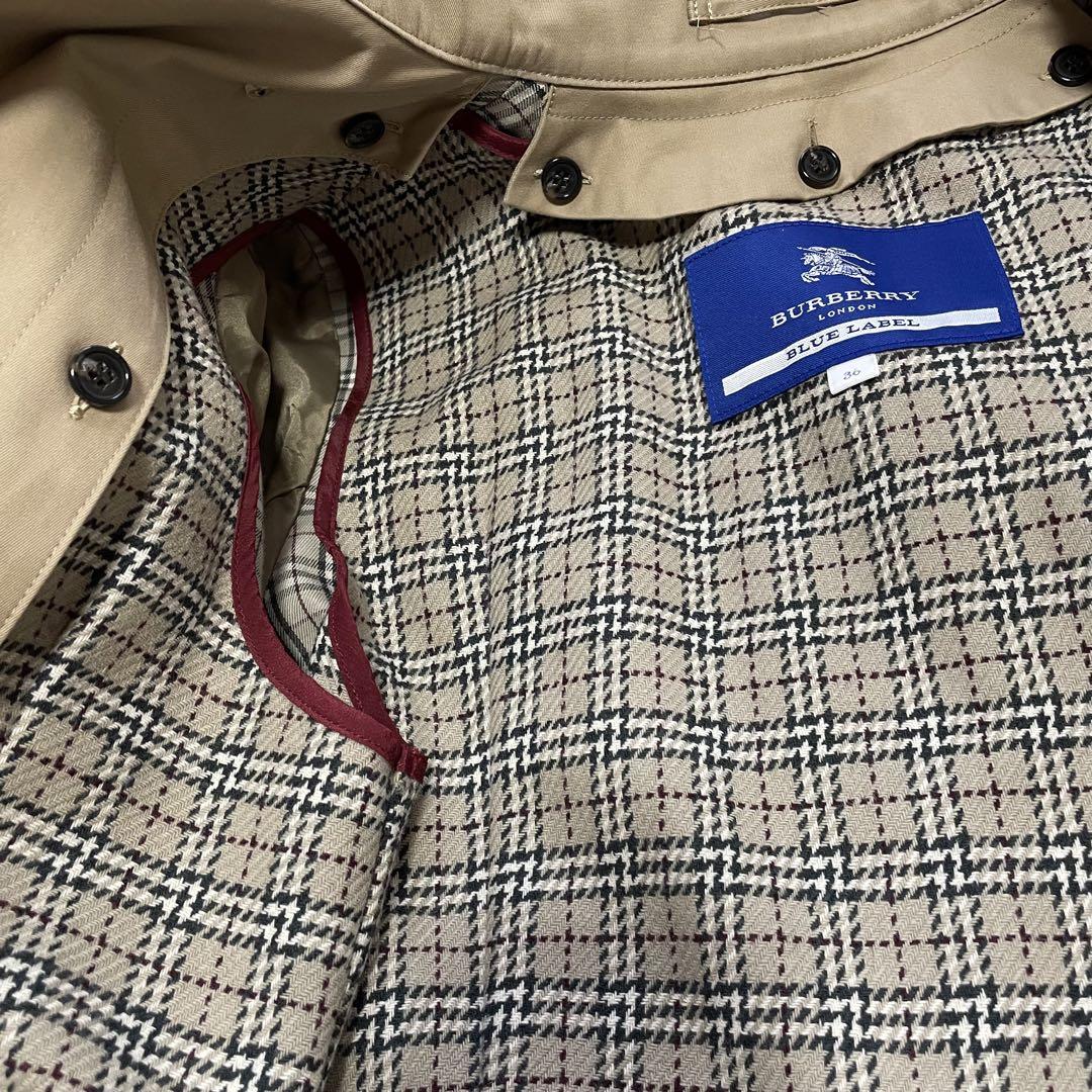 美品　バーバリーブルーレーベル 36 S トレンチコート　ライナー付　2way
