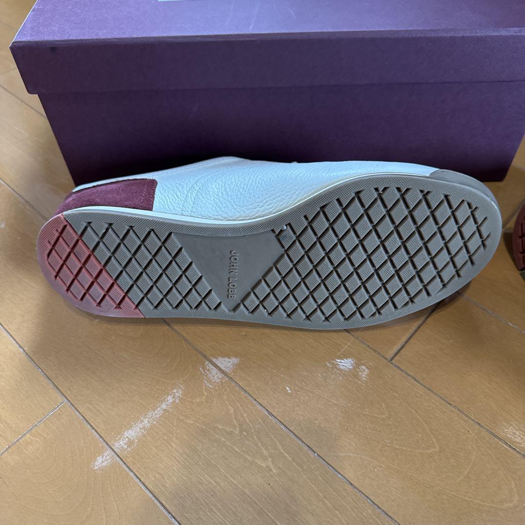［美品］ジョンロブ　ホワイトレザー スニーカー 箱付き