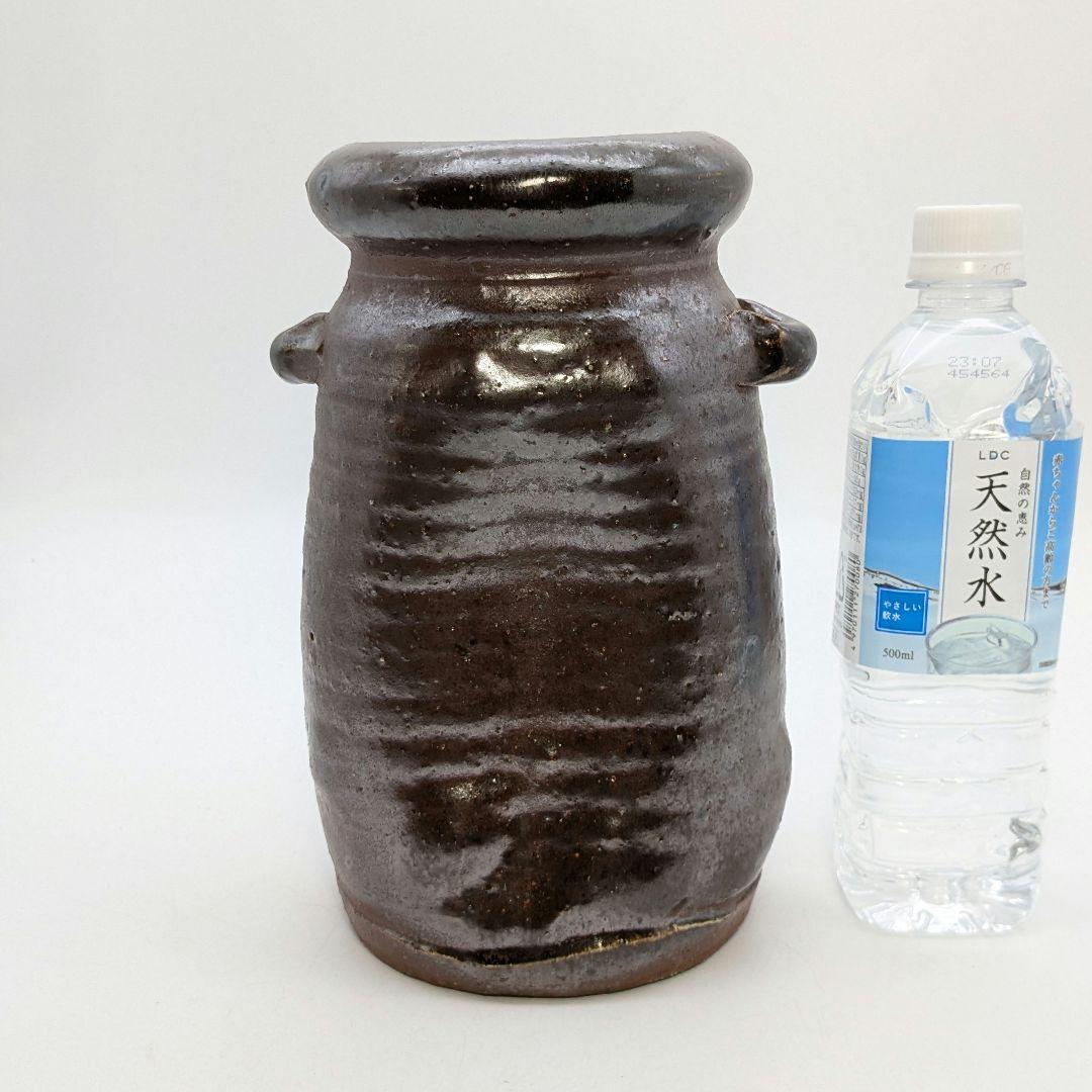 鈴木常喜 備前焼 竹節花入 花瓶 花器 フラワーベース 華道具 茶道具 置物 鈴木勝詞 備前焼 矢筈口耳付花入 花瓶 花器 フラワーベース