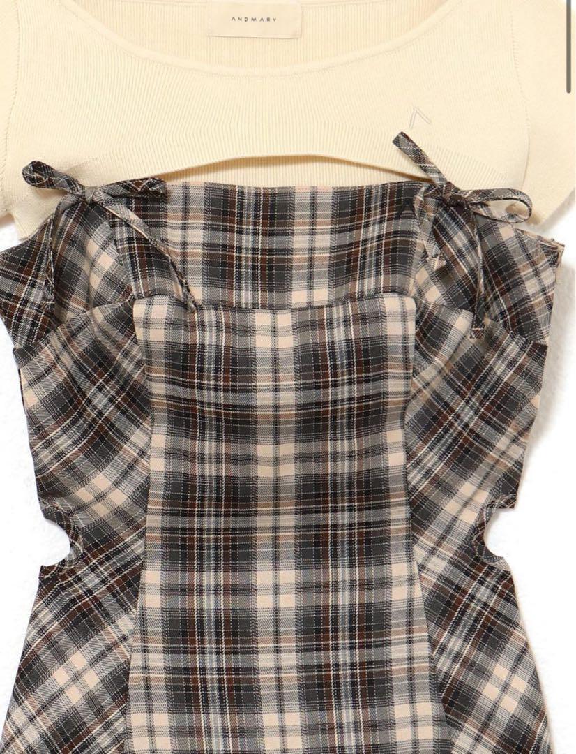 【ANDMARY】Karen check mini dress Mサイズ