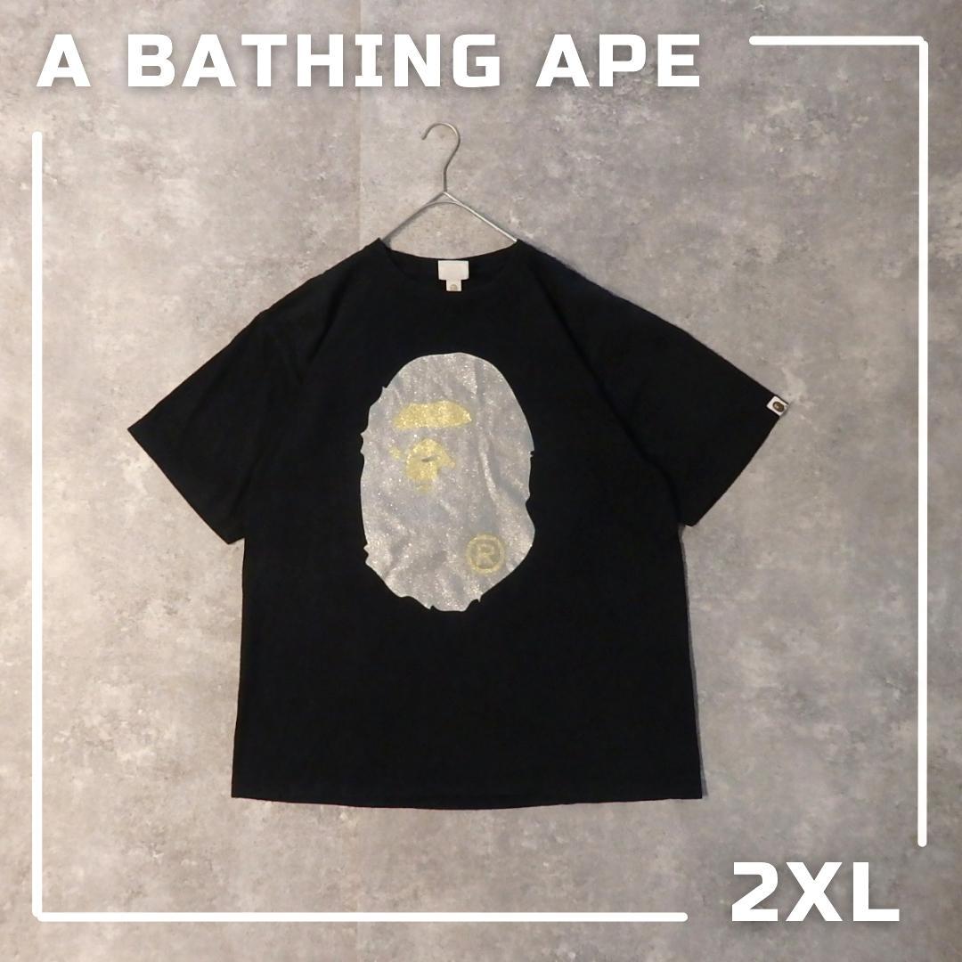 ベイシングエイプ エイプヘッドTシャツBLACK 2XLサイズ