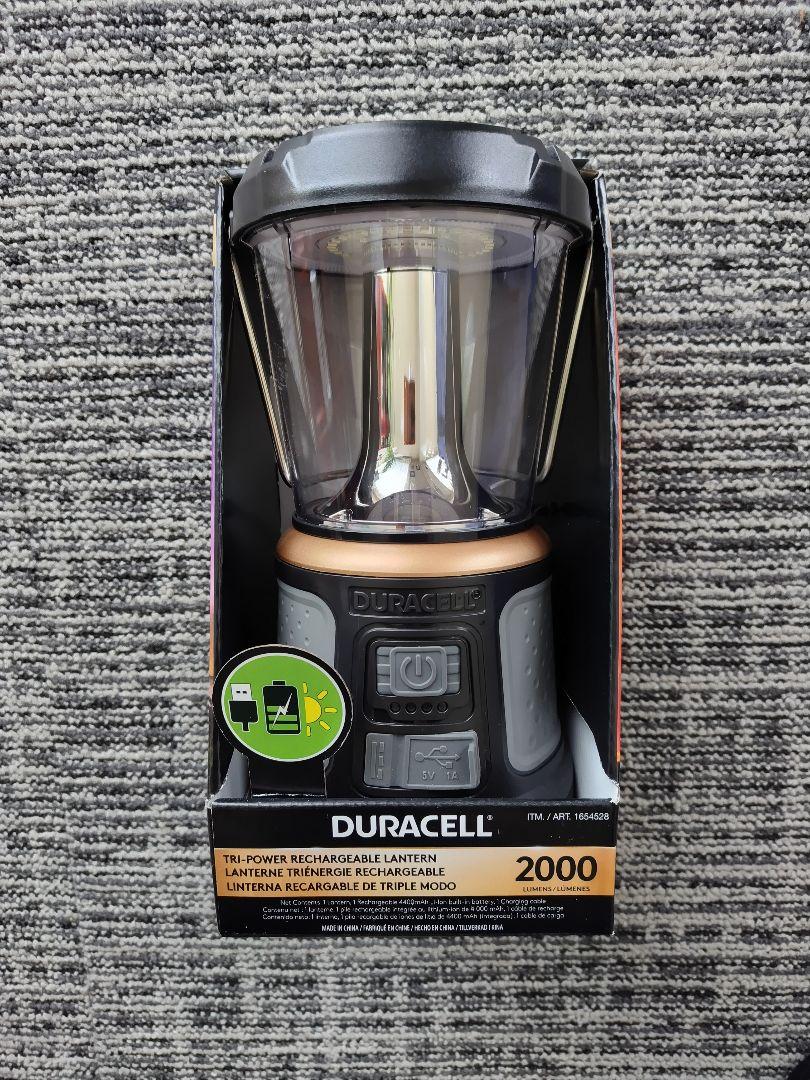 【新品】Duracell 2000ルーメン LEDランタン 3way充電 ×２