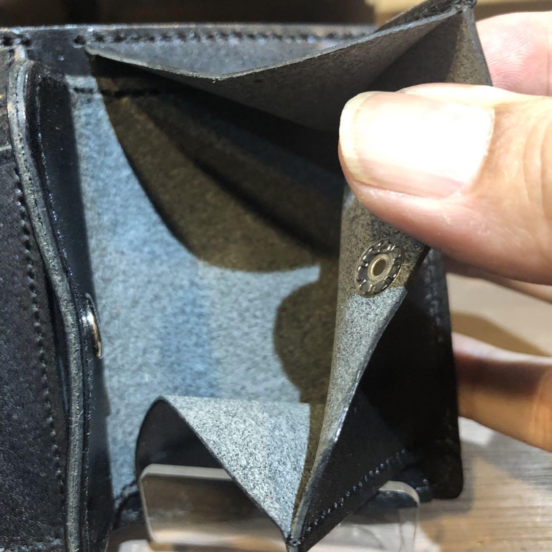 栃木レザー『新品未使用』【牛革】(本革)三つ折りミニ財布