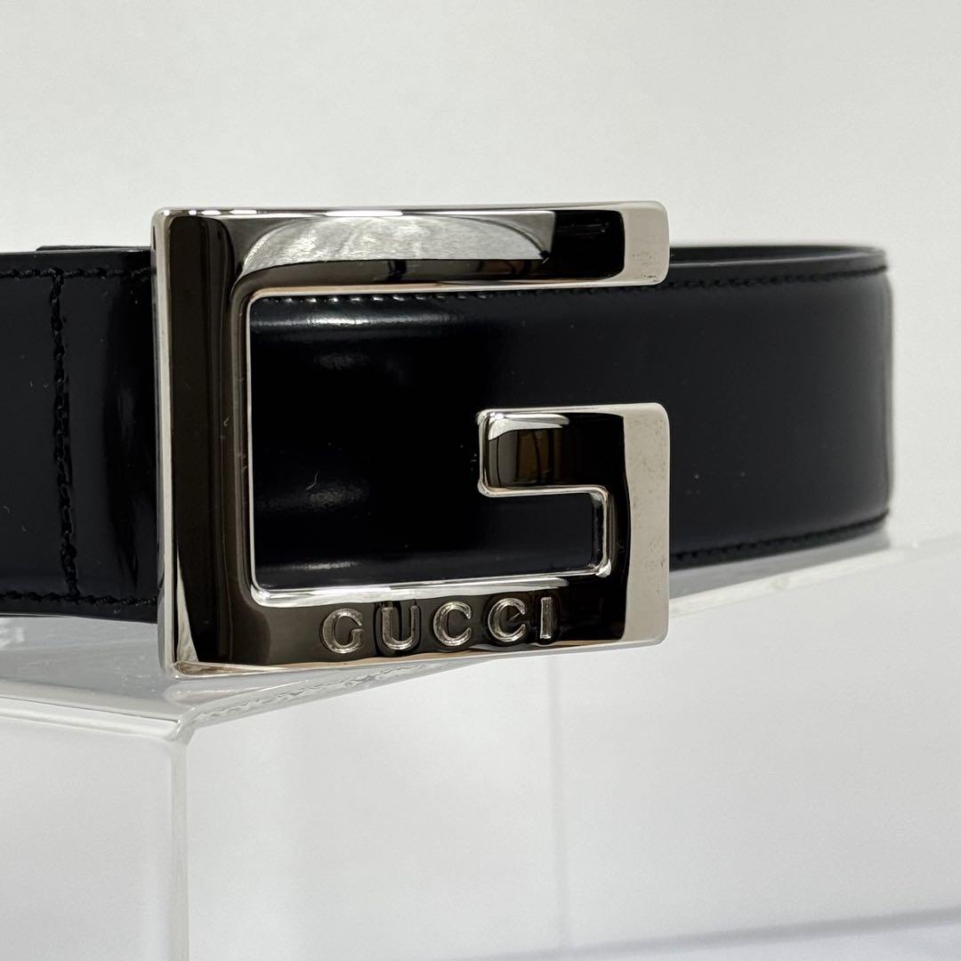 【ちょいキズでお得】GUCCI レザー　エナメル　パテント　Gロゴ　レディース