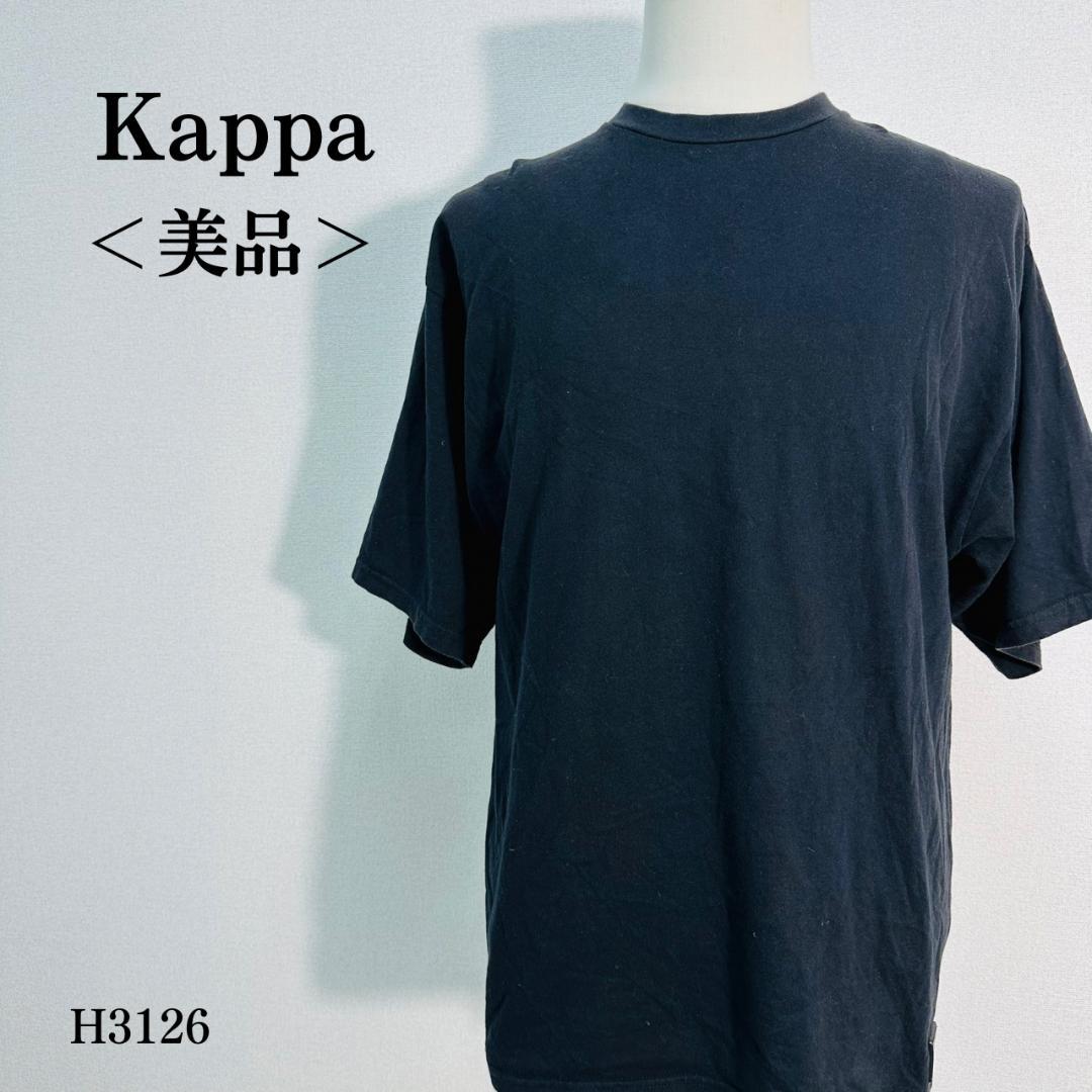 【美品】カッパ Tシャツ バックロゴデザイン オーバーサイズ L ブラック
