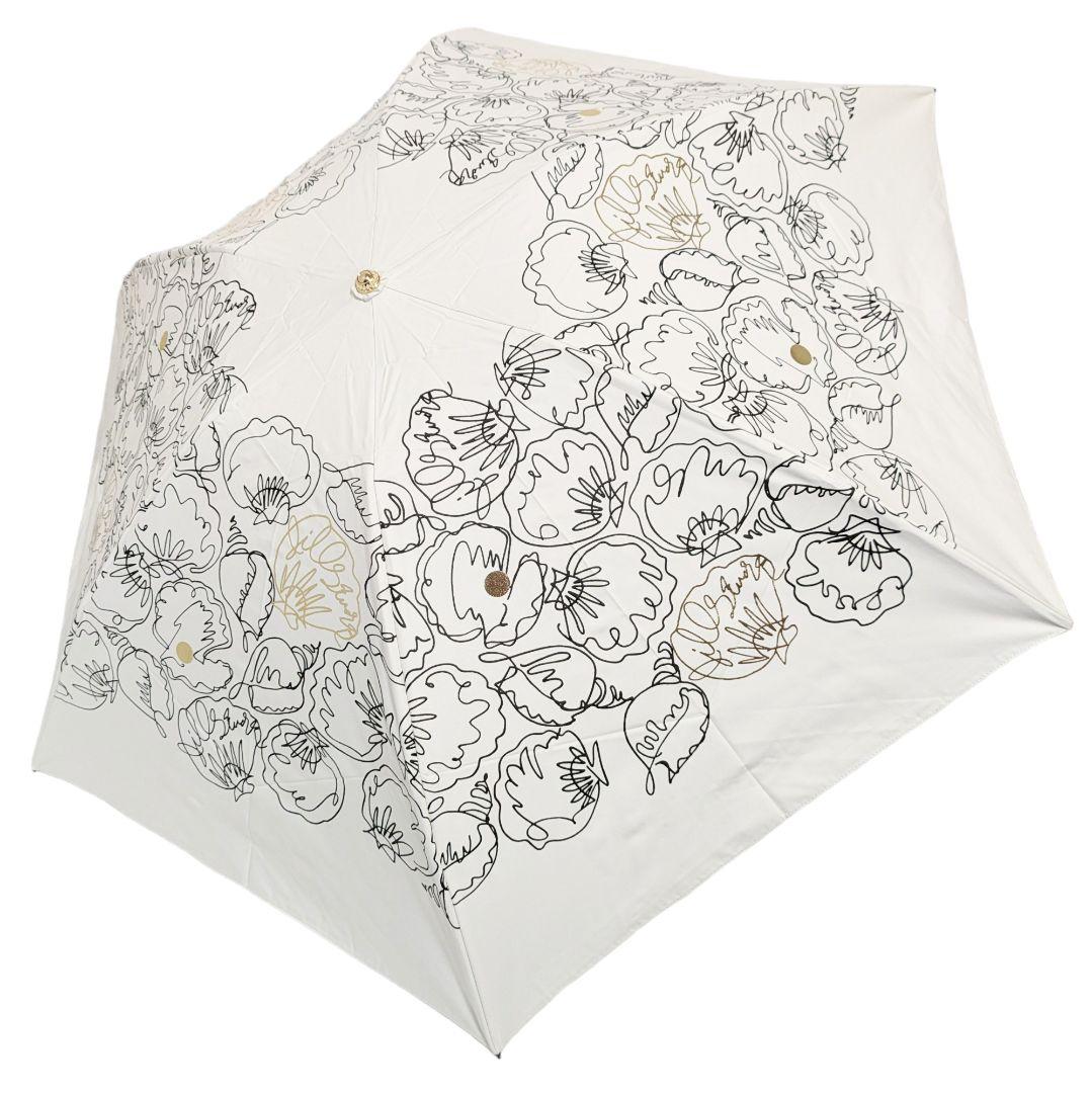 【特別送料無料！】 新品 ジルスチュアート 白 貝殻 折り畳み 晴雨兼用傘 タグ付き 小物