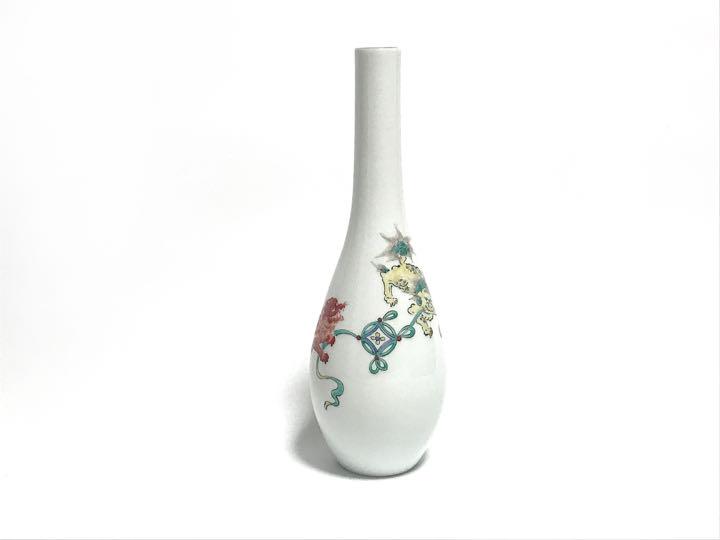 豊富な 骨董 作家物 酒井田柿右衛門 鞠 獅子 花瓶 一輪挿し 3GlxL-m66616513379 品質保証SALE