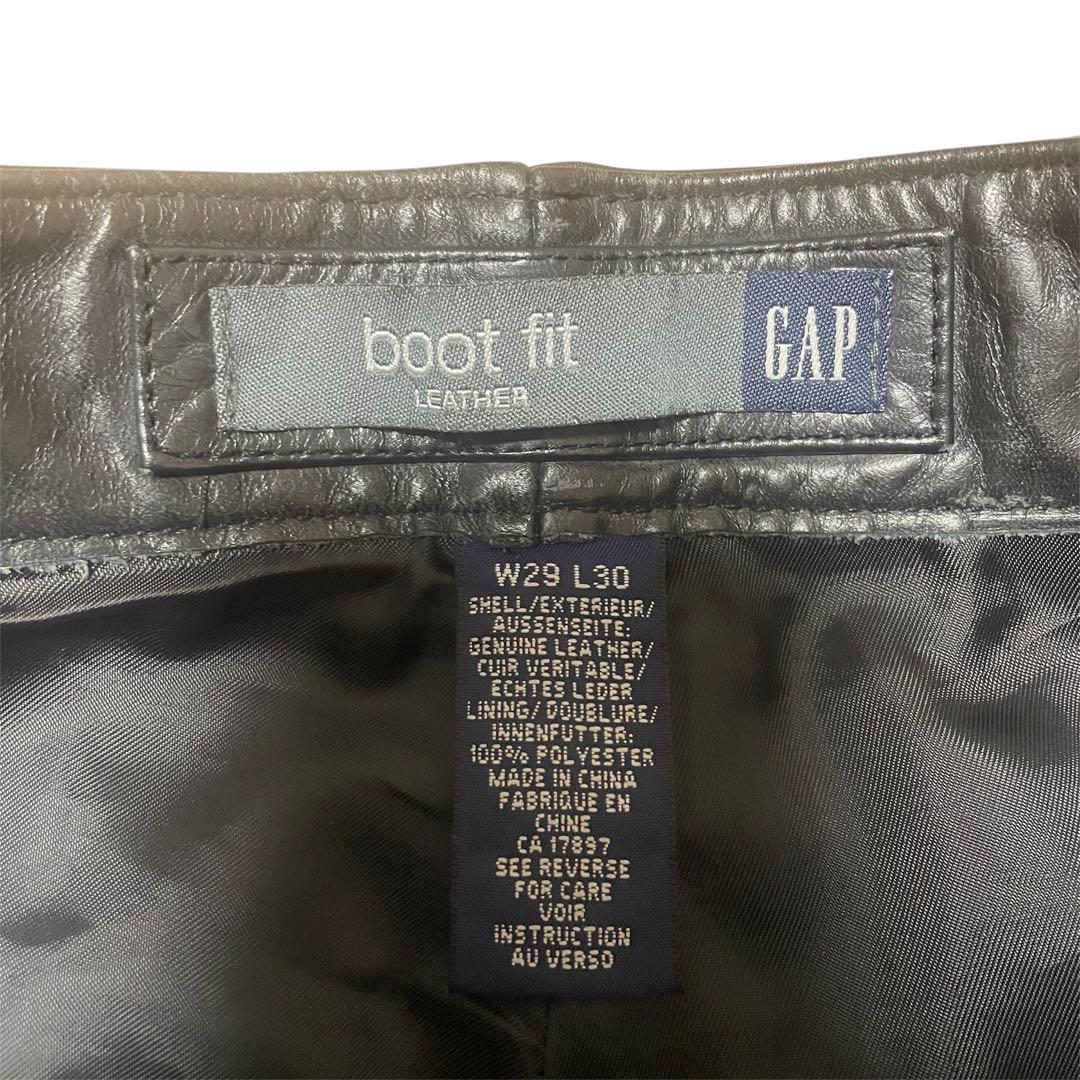 正規代理店 GAP OLD 00s 希少 boot メルカリ - レザーパンツ LEATHER fit パンツ