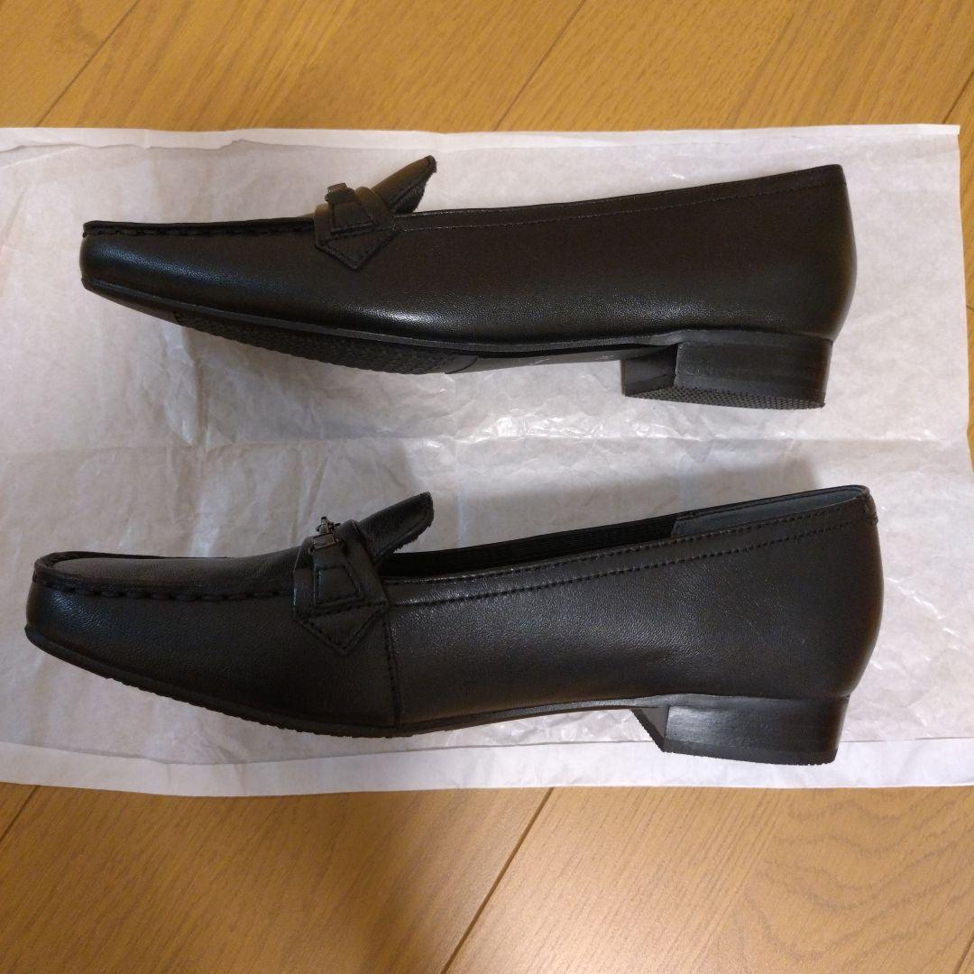美品　リーガル　ビット付き　モカシンシューズ　革靴　黒　24.5cm