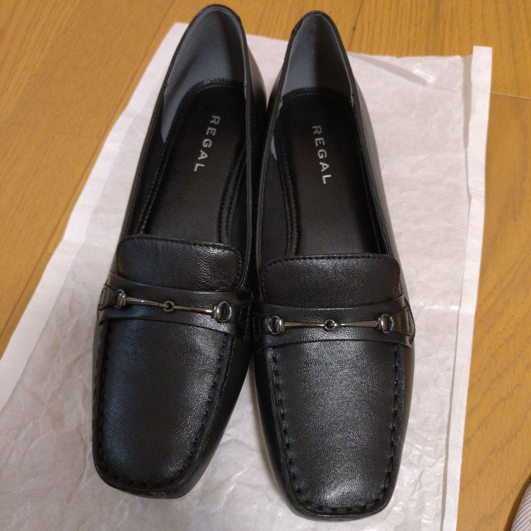 美品　リーガル　ビット付き　モカシンシューズ　革靴　黒　24.5cm