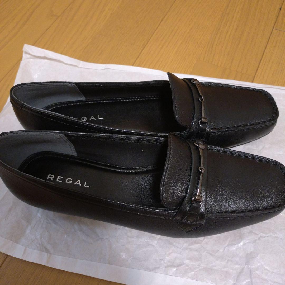 美品　リーガル　ビット付き　モカシンシューズ　革靴　黒　24.5cm