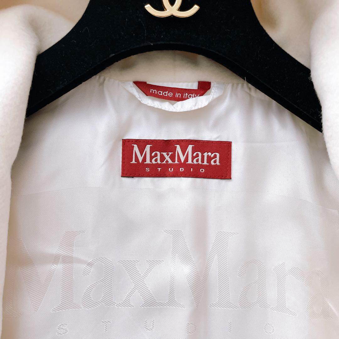 未使用級✨マックスマーラ ピュアヴァージンウールコート フォックスファー 44