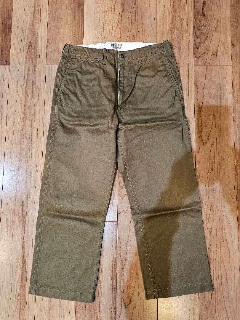 BuzzRickson sバズリクソンズチノパンツ 34 BR40025オリーブL BUZZ RICKSON