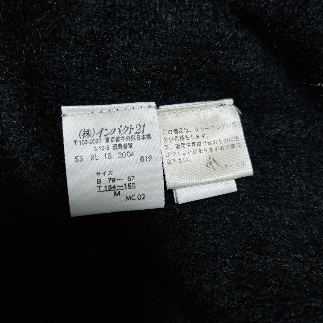 希少デザイン Ralph Lauren モヘヤ カーディガン 黒 ビーズ