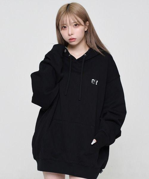RE ARRIVAL/再入荷 OY オーバーサイズ パーカー 黒 トップス