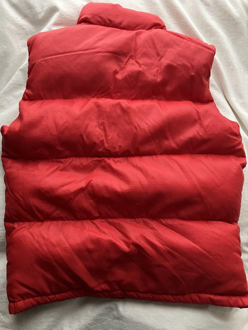 70s THE NORTH FACE 茶タグ ダウンベスト レッド ビンテージ