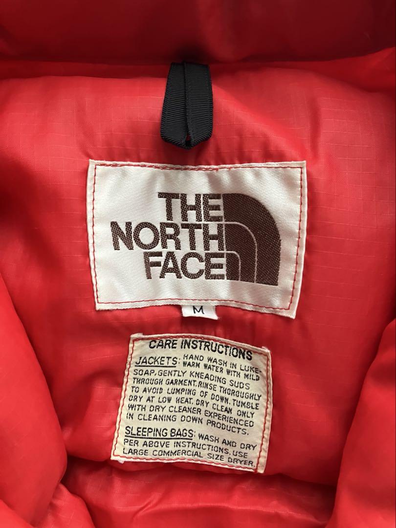 70s THE NORTH FACE 茶タグ ダウンベスト レッド ビンテージ