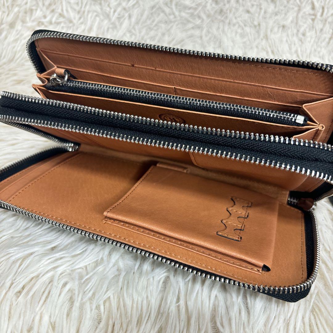 GODANE ゴダン カイマンワニ革 ダブルジップ オーガナイザー 長財布